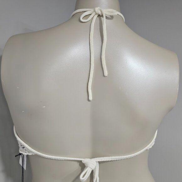 WeWoreWhat Fishnet Crochet Halter Top - Picture 3 of 9